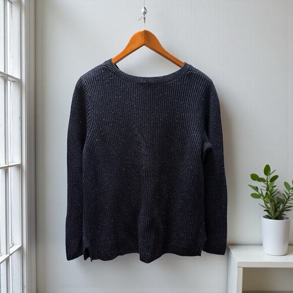 Talbots Womens Large Blue Confetti Flecked Knit Pullover Sweater - Picture 3 of 3